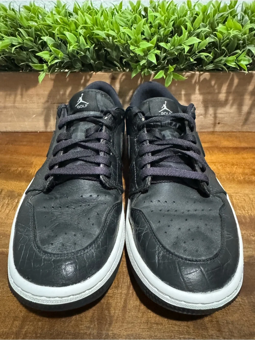 Nike Air Jordan 1 Low G Black Crocodile Golf Shoes DD9315-003 Mens Size 9